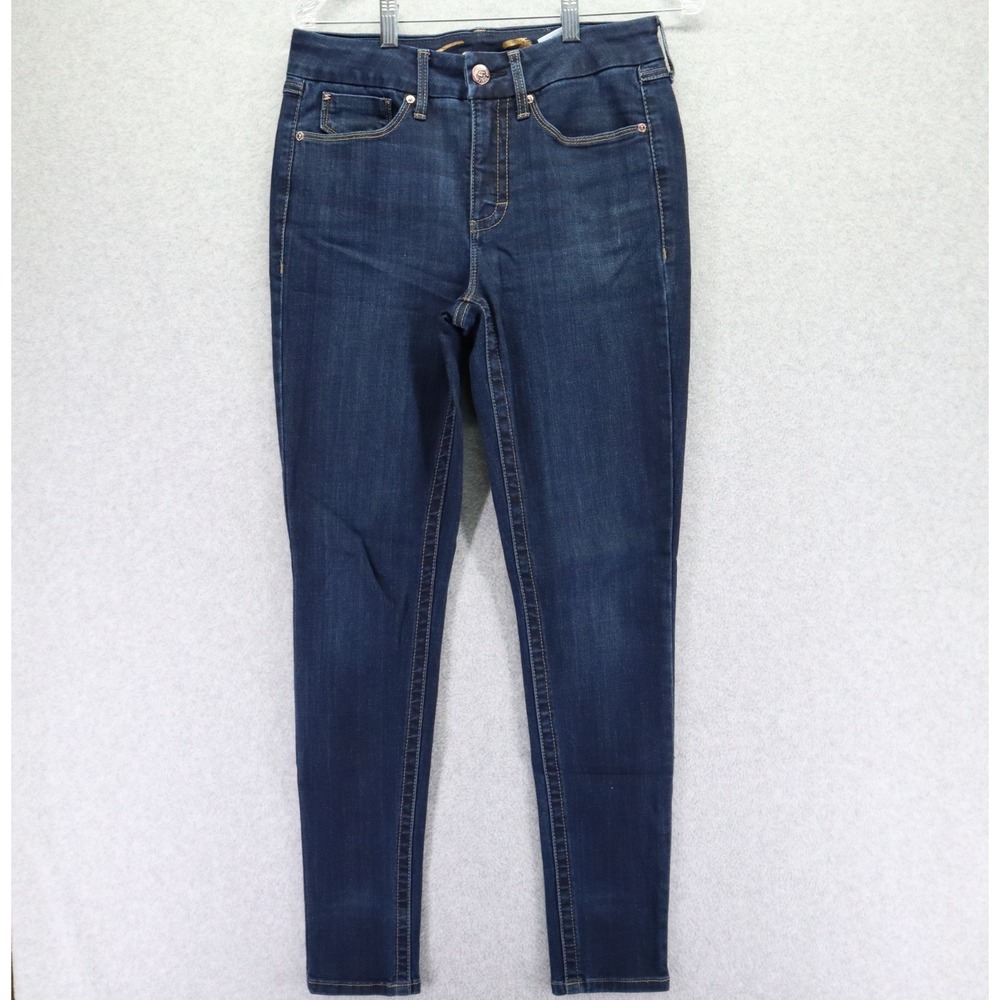 Seven7 Jeans Womens 6 Tummyless High Rise Skinny 5-Pocket‎ Stretch Denim Blue